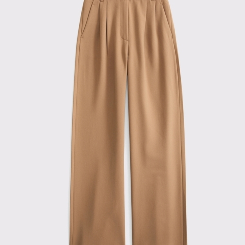 Stylish Tan Wide-Leg Pants